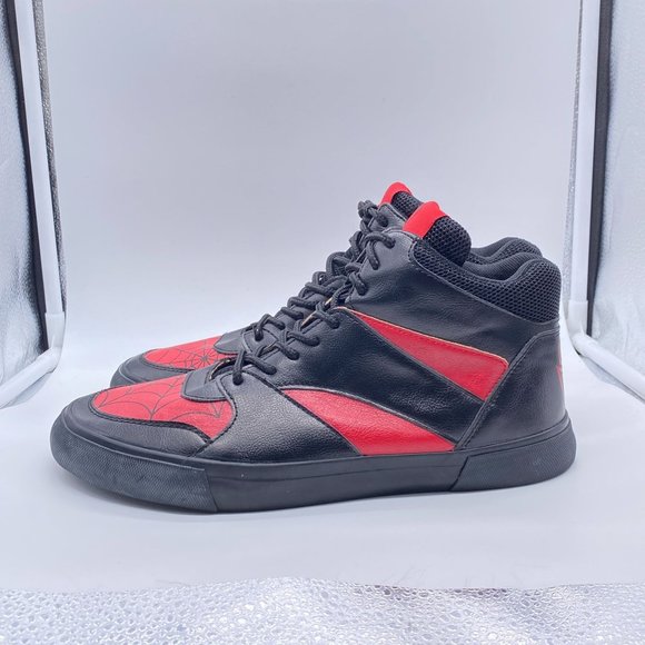 MARVEL SPIDER-MAN BLACK & RED SNEAKERS SIZE 8 - Picture 3 of 9